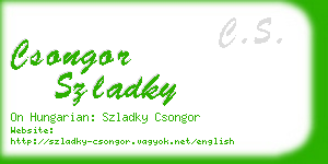 csongor szladky business card